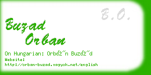 buzad orban business card